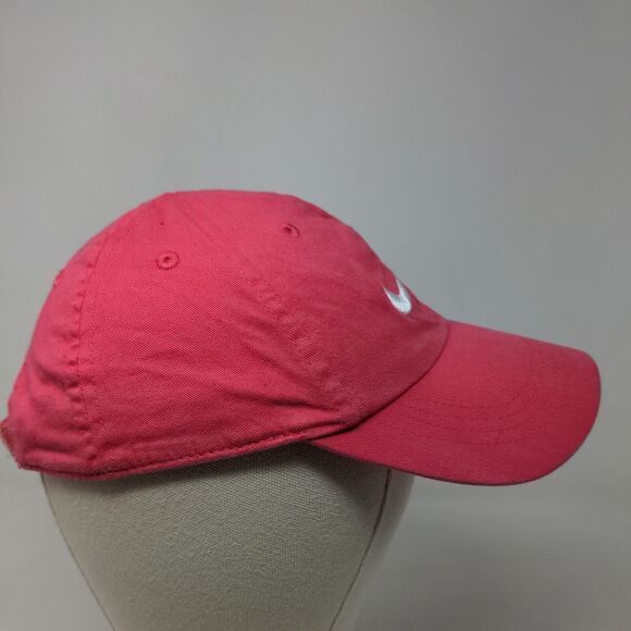 Nike Girl's Strapback Hat Pink Size Child 100% Cotton Embroidered Swoosh Logo - Picture 4 of 7